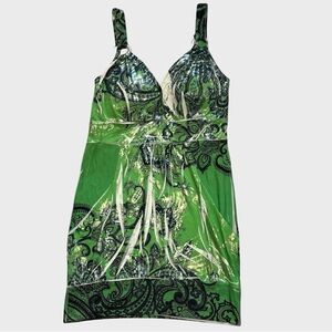 Green and Black Graphic shirt